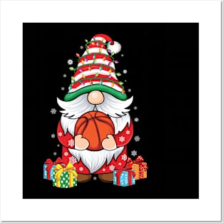 Cute gnomes Basketball lover Christmas gnome Basketball Posters and Art